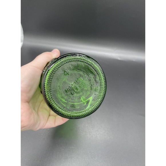 Vintage Hoosier Vase Green Crinkle Glass Vase Mid Century Modern Floral - Picture 5 of 6